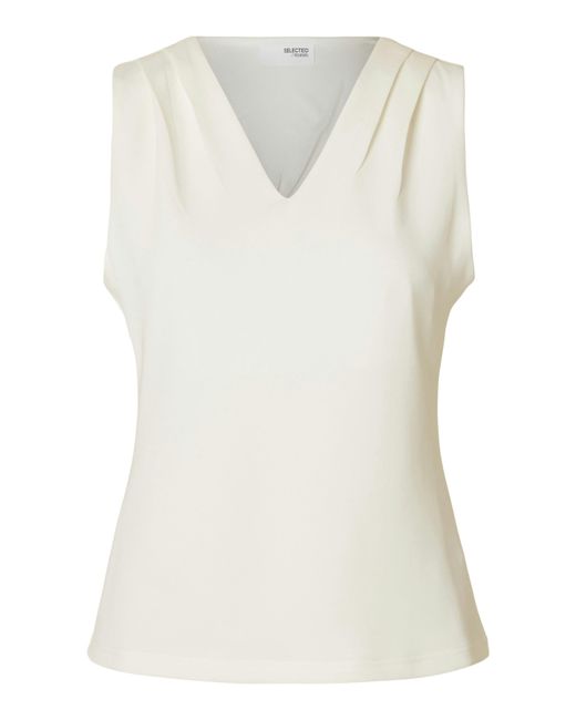 SELECTED White Langarmbluse