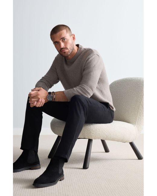 Next Regular Fit Rundhalspullover aus 100 % Lambswool (1-tlg) in Gray für Herren