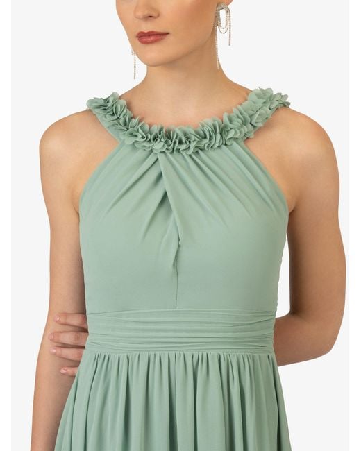 Kraimod Green Abendkleid aus hochwertigem Polyester Material mit Rückenausschnitt
