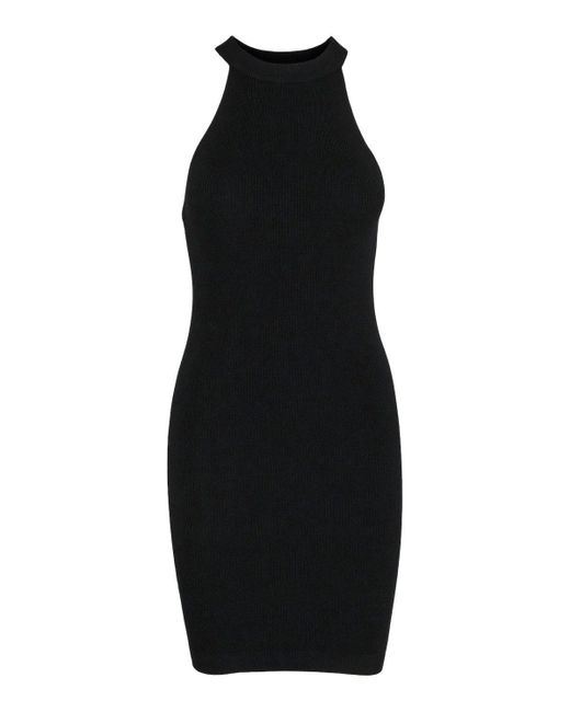Vero Moda Black Minikleid VMGOLD SL O-NECK SHORT DRESS