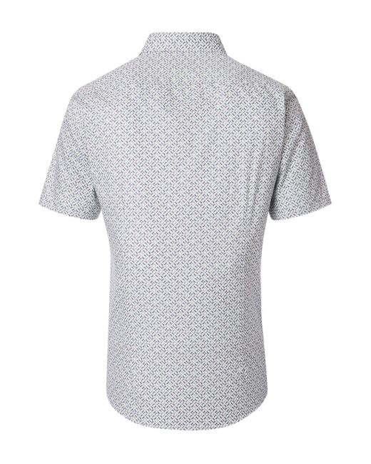 Venti Businesshemd Kurzarm Print in Gray für Herren