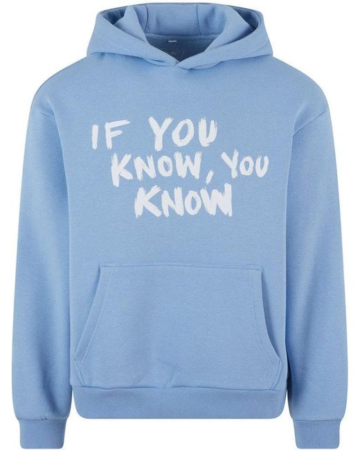 Mister Tee Hoodie If You Know Fluffy Hoody in Blue für Herren