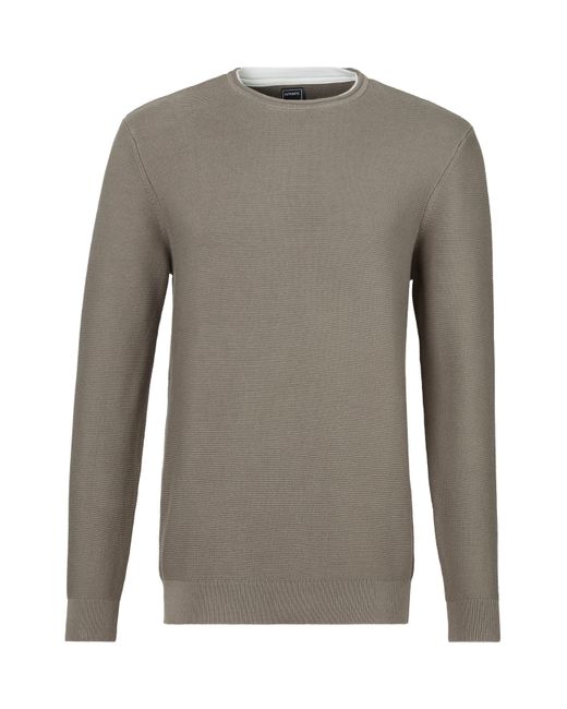 AUTHENTIC LE JOGGER Strickpullover mit Double-Layer Optik, Pullover aus reiner Baumwolle in Gray für Herren