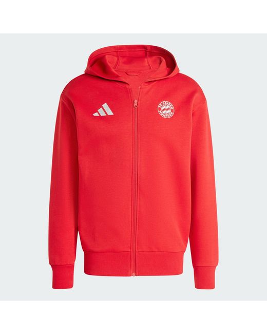 Adidas Originals Hoodie FC BAYERN MÜNCHEN ANTHEM JACKE in Red für Herren