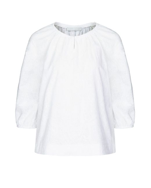 Bianca White Schlupfbluse RANA mit angesagter Allover-Stickerei