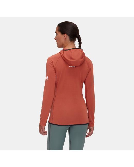 Mammut Orange Funktionsjacke Aenergy Light ML Hooded Jacket (Midlayer Jackets),