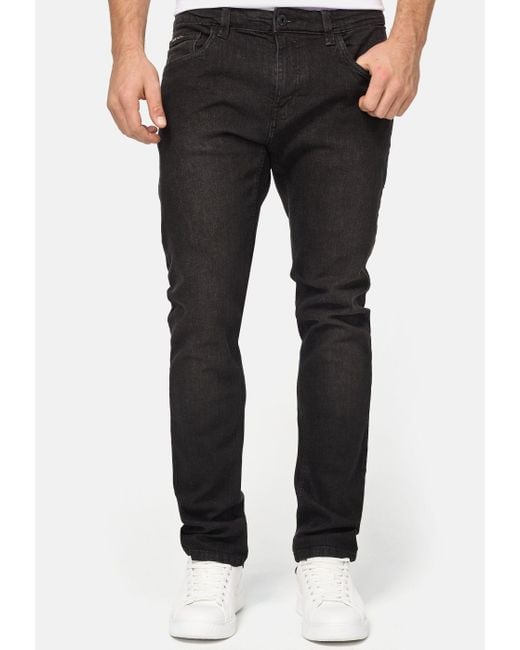 INDICODE Regular-fit-Jeans Texas in Black für Herren