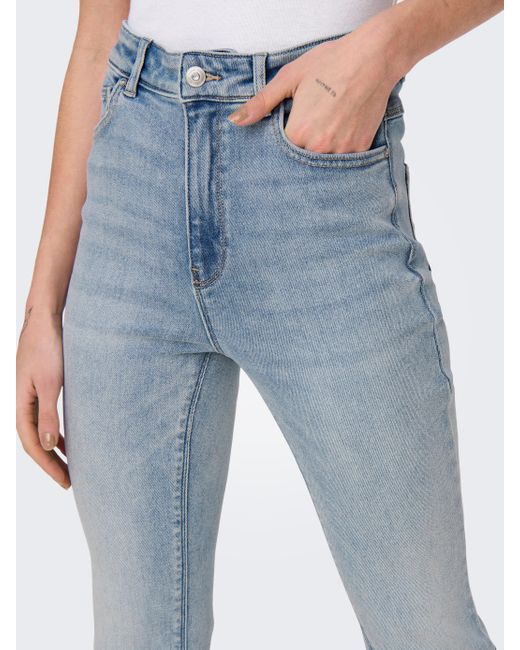 ONLY Blue Bootcut-Jeans ONLMILA HW FLARED DNM BJ837 NOOS