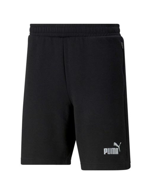 PUMA Shorts kurze Hose Jogginghose mit Taschen aus weicher Baumwolle (0-tlg) in Black für Herren