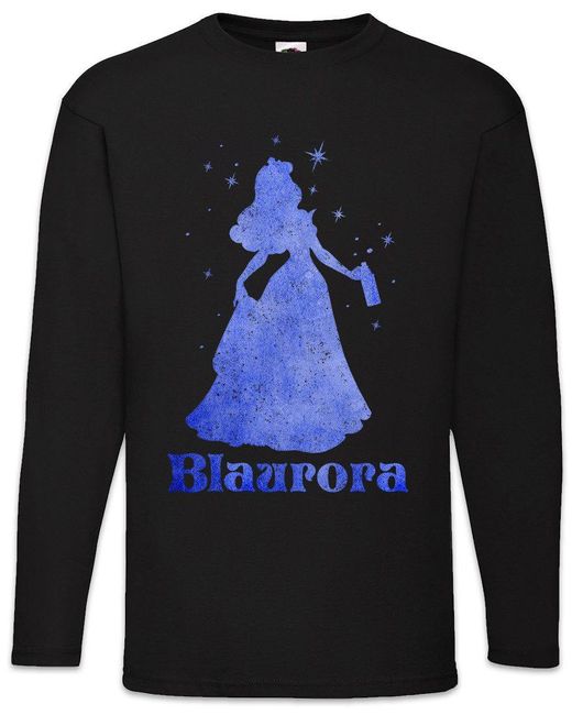 Urban Backwoods Langarmshirt Blaurora Langarm T-Shirt Blau Besoffen Karneval Fasching Kostüm in Blue für Herren