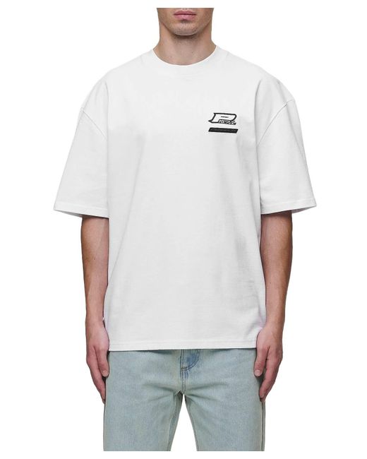 PEGADOR T-Shirt PGDR Hawkins Oversized in White für Herren