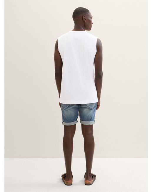 Tom Tailor T-Shirt Tanktop mit Bio-Baumwolle in White für Herren