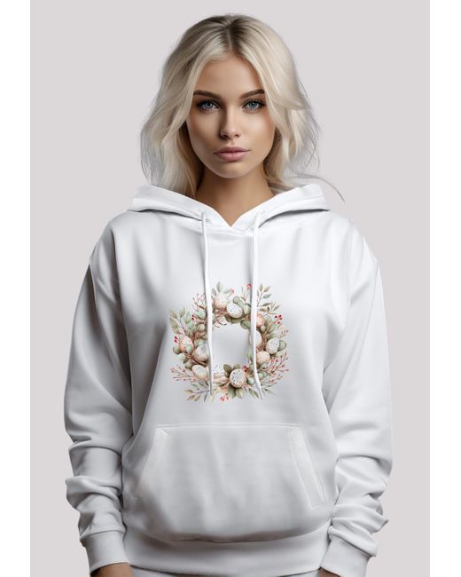 F4NT4STIC White Kapuzenpullover Osterkranz Eierkranz Blumenring Premium Qualität