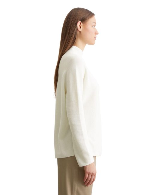 Marc O' Polo White Strickpullover aus softer Bio-Baumwolle