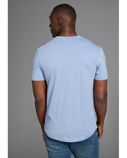Bruno Banani Longshirt mit abgerundetem Saum in Blue für Herren