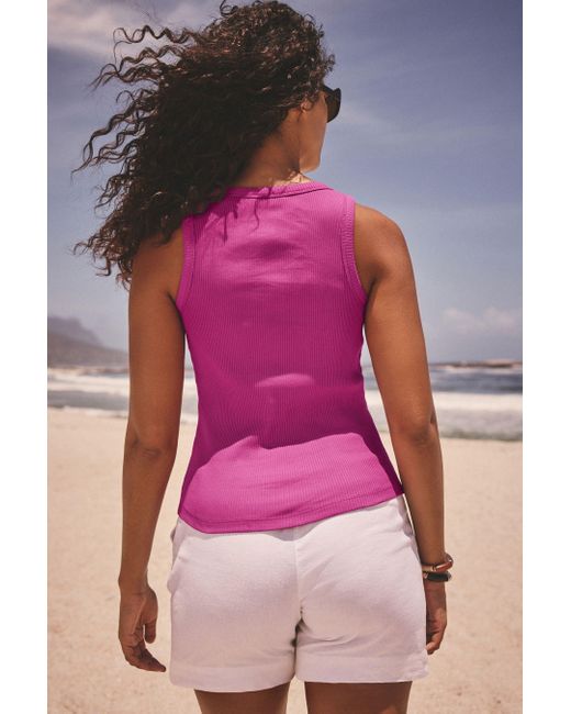 Next Pink Ä Geripptes Trägertop mit Racerback (1-tlg)