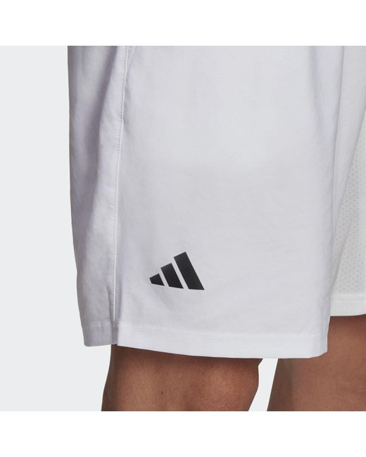 Adidas Funktionsshorts CLUB 3-STREIFEN TENNIS SHORTS in White für Herren