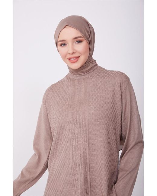 Armine Pink Langarmbluse Armine Pullover – Moderne und elegante Hijab-Mode
