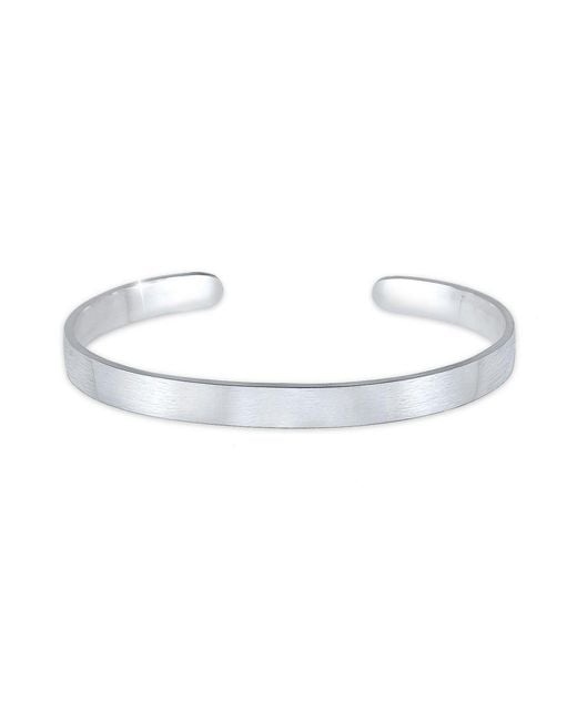 Kuzzoi Armband Basic Bangle Matt 925 Silber in White für Herren