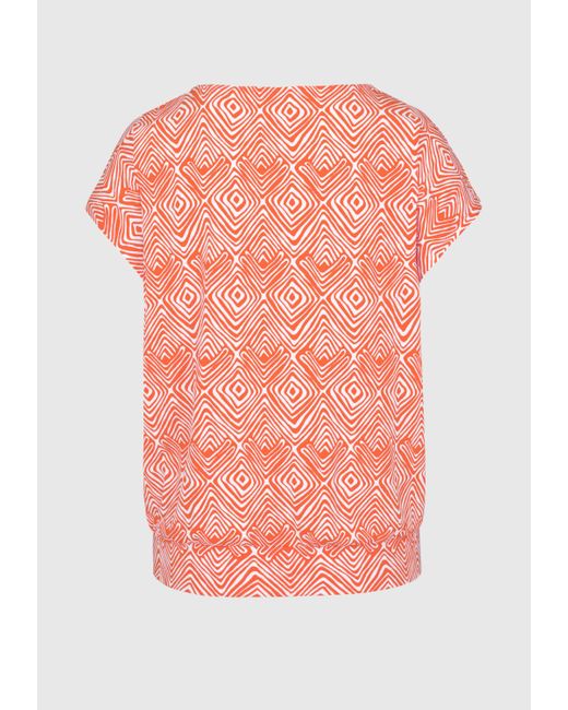 Bianca Pink Print-Shirt JULIE mit modischem Allover-Dessin in Trendfarbe