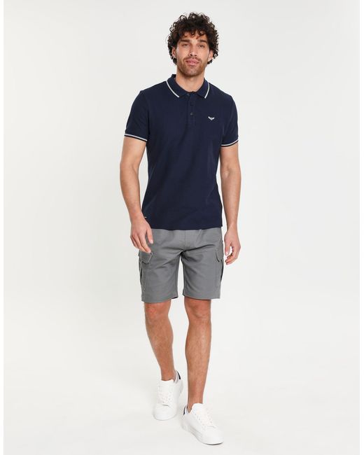 Threadbare Poloshirt (1-tlg) im klassischen Design in Blue für Herren