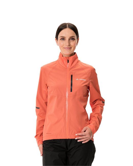Vaude Orange Outdoorjacke Women's Kuro Rain Jacket (1-St) atmungsaktive Regenjacke
