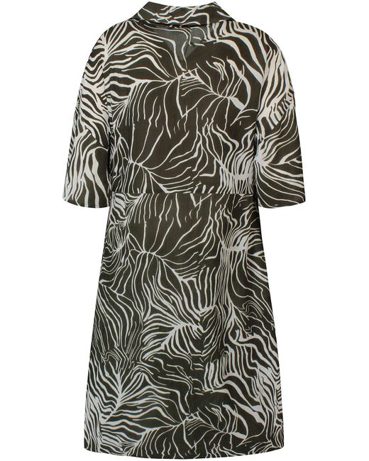 Ze-Ze Nordic Multicolor ZE Nordic Blusenkleid Viskosekleid Leafy khaki