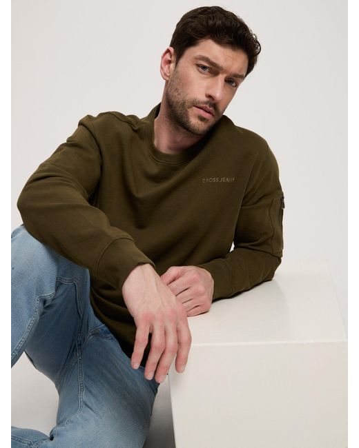 Cross Jeans ® Sweatshirt 25458 in Green für Herren