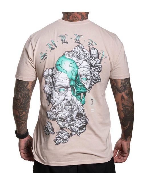 Sullen T-Shirt Fractured Bleached Sand in Gray für Herren