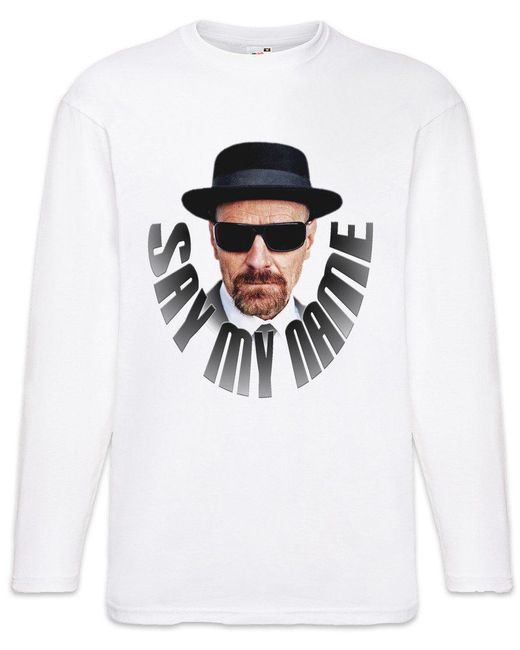 Urban Backwoods Langarmshirt Walt Say My Name Langarm T-Shirt Walter Breaking White Ehrmantraut Bad für Herren