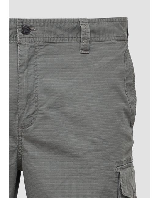 S.oliver Bermudas File: Strukturierte Bermuda im Relaxed Fit in 3/4-Länge Ziernaht in White für Herren