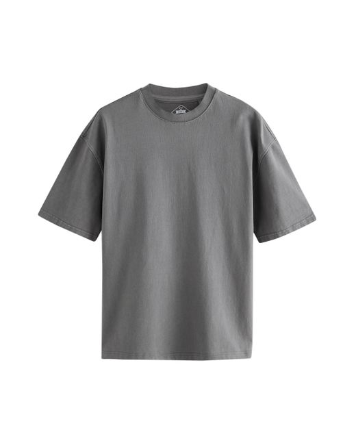 Next Print- Stückgefärbtes T-Shirt aus schwerer Baumwolle (1-tlg) in Gray für Herren
