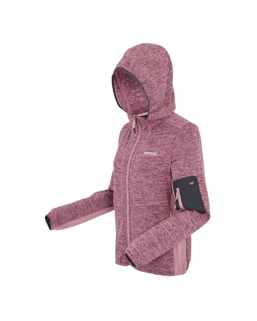 Regatta Purple Strickfleecejacke Jacke mit Kapuze Kemilia Midlayer