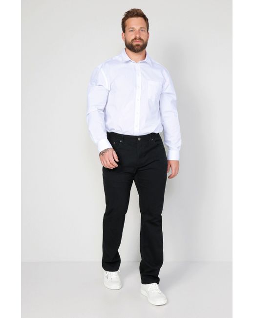 Boston Park 5-Pocket-Jeans Hose Straight Fit Multipocket in White für Herren