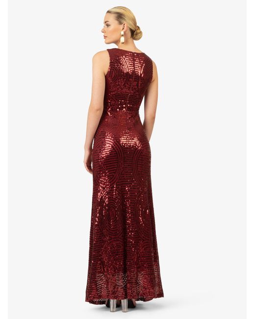 Kraimod Red Abendkleid aus hochwertigem Polyester Material mit Pailletten verziert