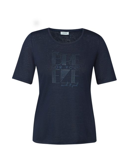 Cecil Blue T-Shirt mit Grafik-Print