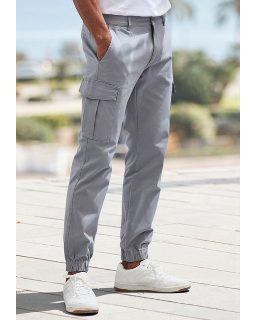 AUTHENTIC LE JOGGER Cargohose mit normaler Bundhöhe aus elastischer Baumwoll-Qualität in Blue für Herren