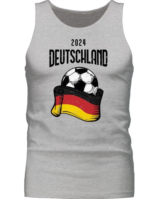 Shirtracer Tanktop Germany Deutschland 2024 Fussball EM Fanartikel in Gray für Herren