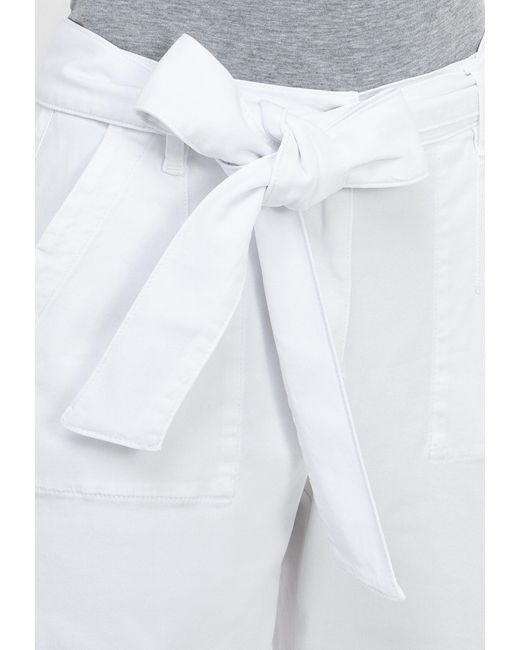 Recover Pants White Stoffhose ANA mit Stoffgürtel