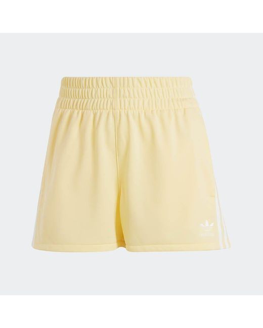 Adidas Originals Yellow 3-Stripes Shorts W