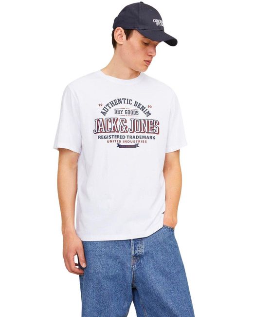 Jack & Jones T- Stilvolles Slim-Fit Shirt mit Printdruck (3er-Pack) in Green für Herren
