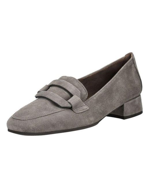 Gabor Gray Slipper Veloursleder Slipper