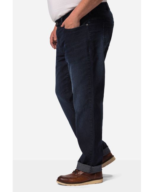 John F. Gee . -- Jeans Straight Fit 5-Pocket in Blue für Herren