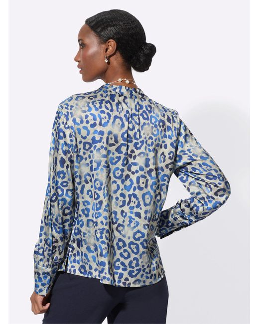 Creation L Blue Klassische Langarm-Bluse