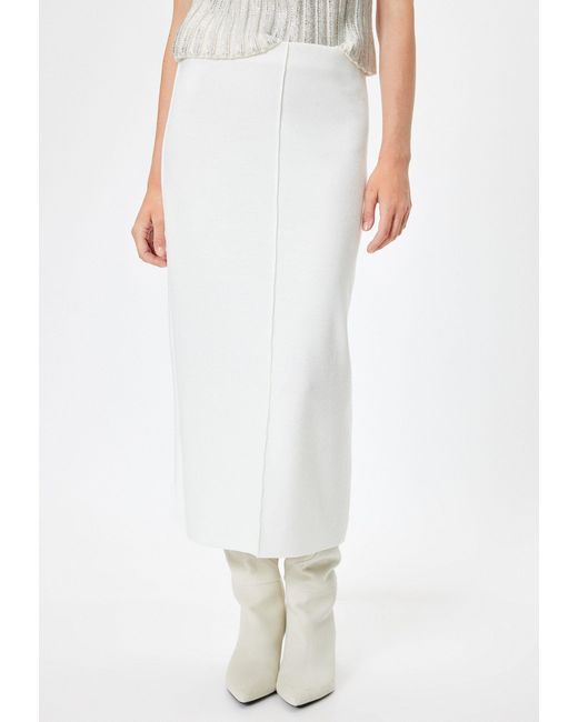 Koton White Midirock Midi Länge Bleistiftrock