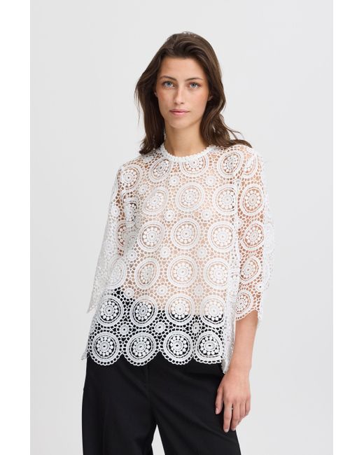 B.Young White Kurzarmbluse BYJACY BLOUSE