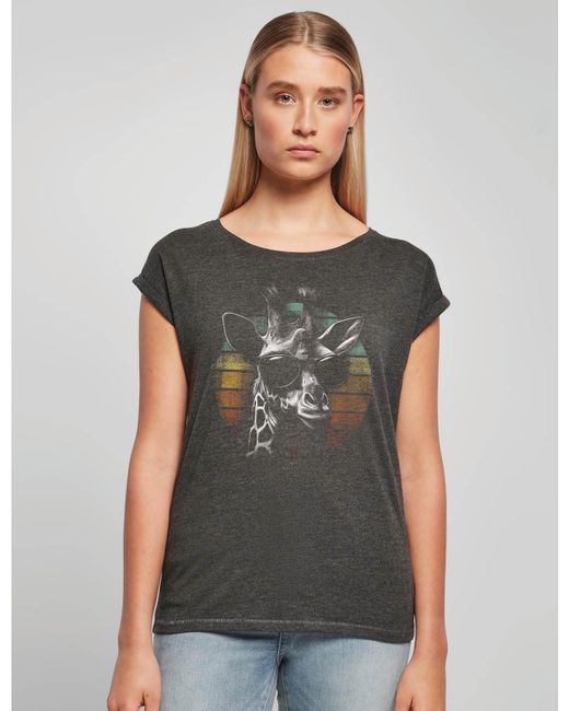 Youth Designz Black Print- " Giraffe" T-Shirt als Statement oder Geschenk Motiv mit stylischen Retro Aufdruck für Frauen