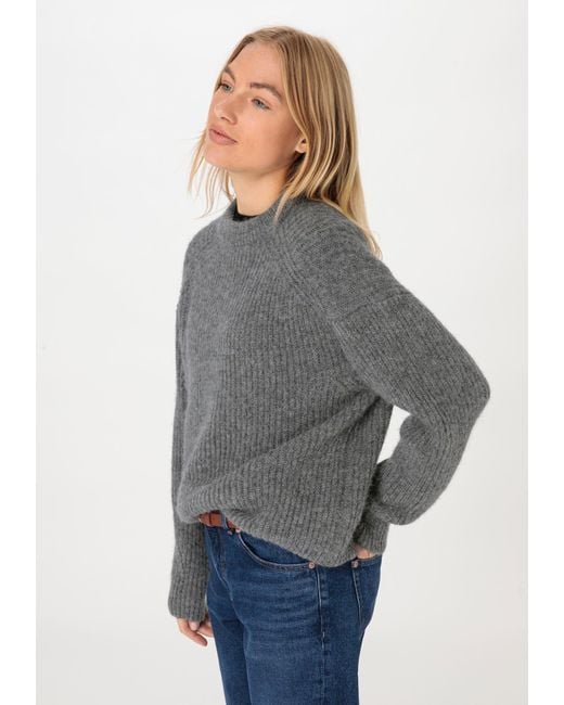 HESSNATUR Blue Strickpullover Oversize aus reinem Alpaka (1-tlg)