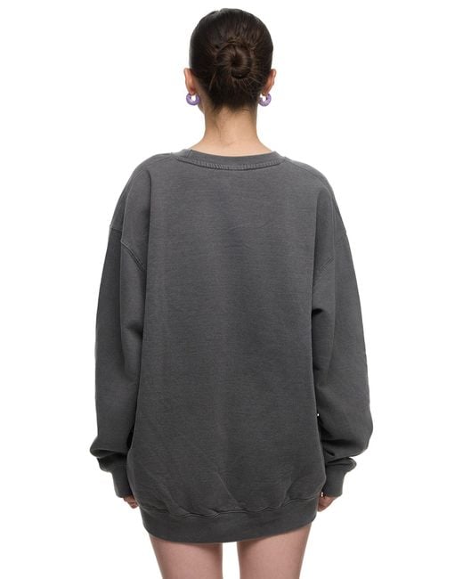 Worldclassca Gray Oversized MOM LIFE Print Langarm Pullover Freizeit Sweatshirt