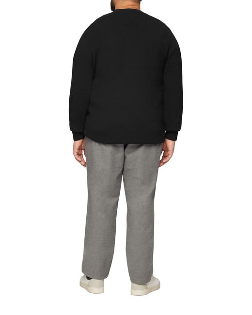 S.oliver Strickpullover mit Nahtdetails und Logo in Black für Herren